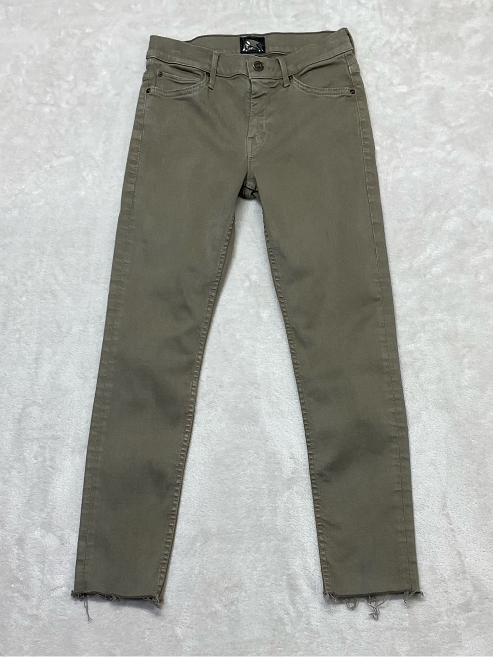 MOTHER Denim Freja The Muse Games Girls Play Green Crop Jeans 25